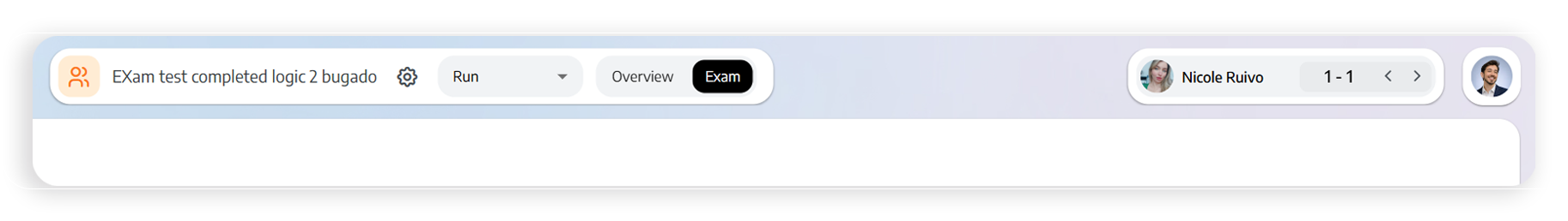 exam header